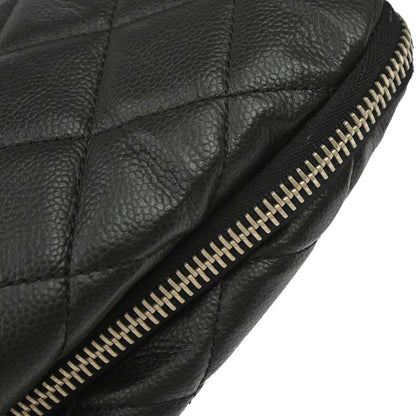 Chanel 2011 Black Caviar Skin Chain Expandable Tote Bag