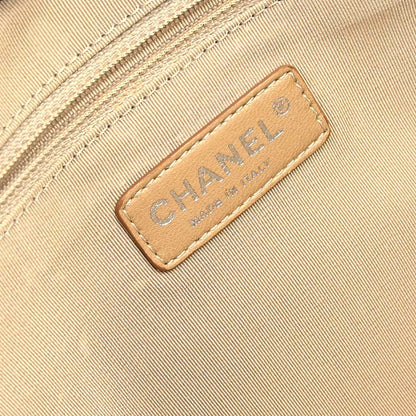 Chanel 2011 Black Caviar Skin Chain Expandable Tote Bag