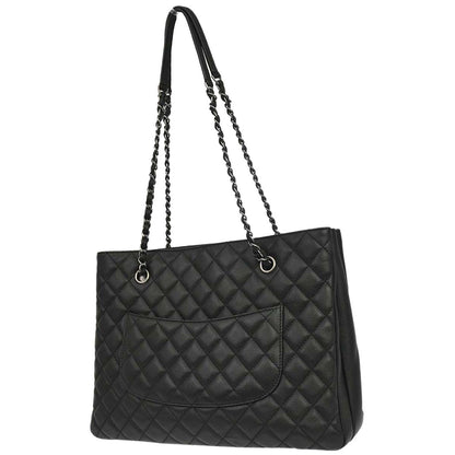 Chanel 2017-2018 Black Caviar Skin Urban Companion Shopping Tote Shoulder Bag
