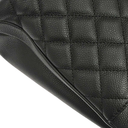 Chanel 2017-2018 Black Caviar Skin Urban Companion Shopping Tote Shoulder Bag