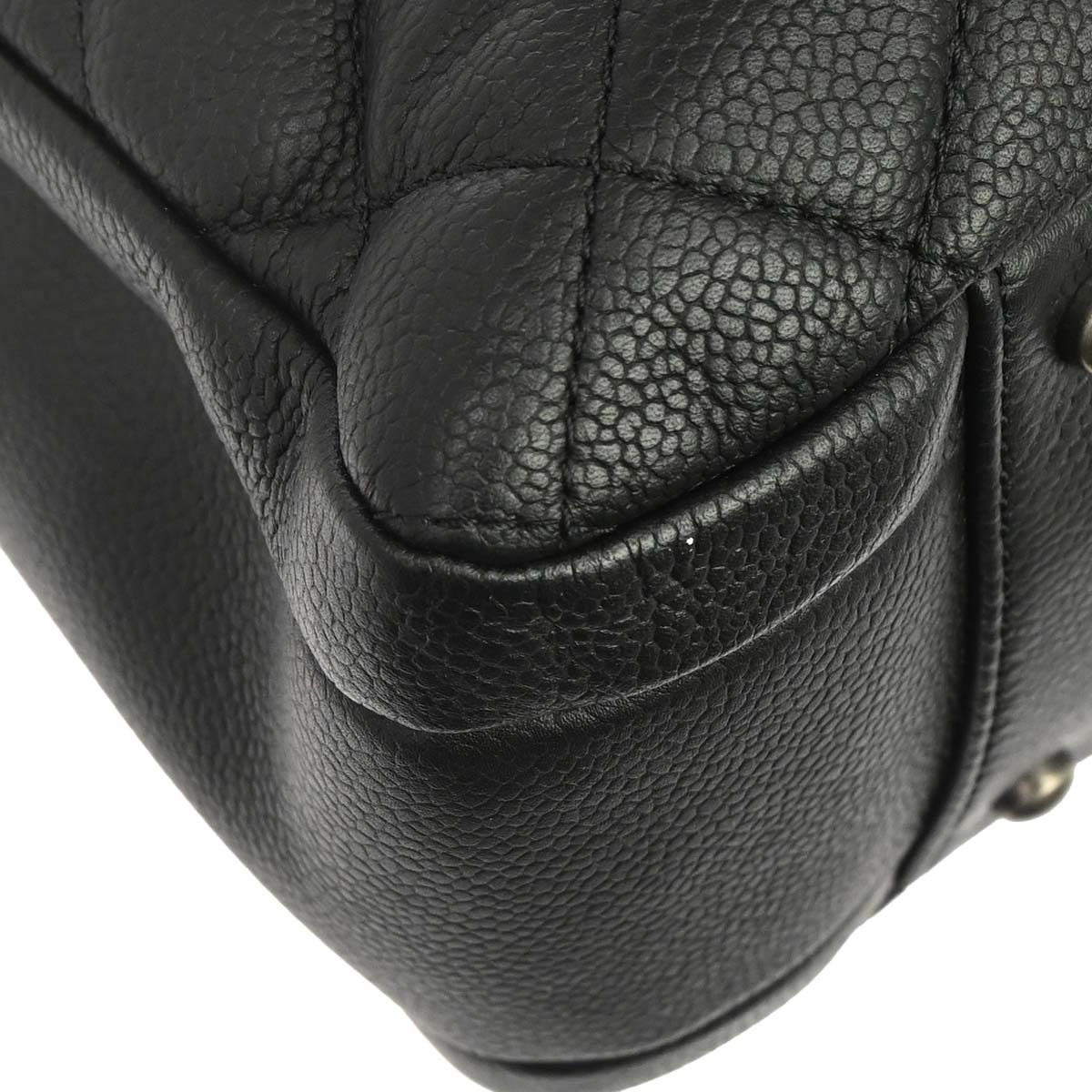 Chanel 2017-2018 Black Caviar Skin Urban Companion Shopping Tote Shoulder Bag