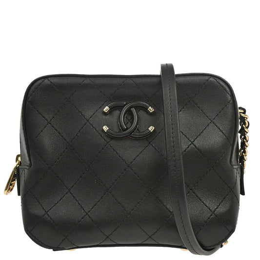 Chanel 2019 Black Calfskin Camera Bag Shoulder Bag