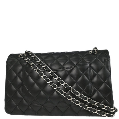 Chanel Black Lambskin Medium Classic Double Flap Shoulder Bag