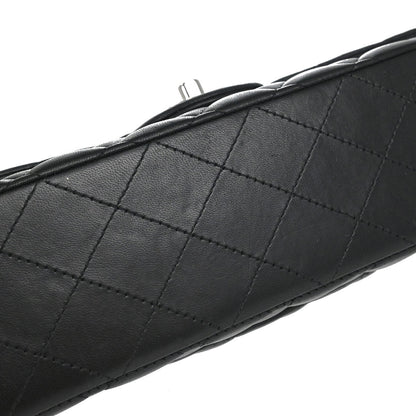 Chanel Black Lambskin Medium Classic Double Flap Shoulder Bag