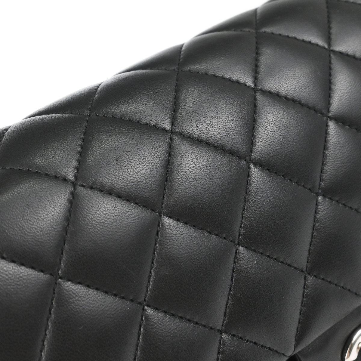 Chanel Black Lambskin Medium Classic Double Flap Shoulder Bag