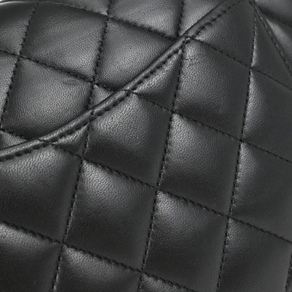 Chanel Black Lambskin Medium Classic Double Flap Shoulder Bag