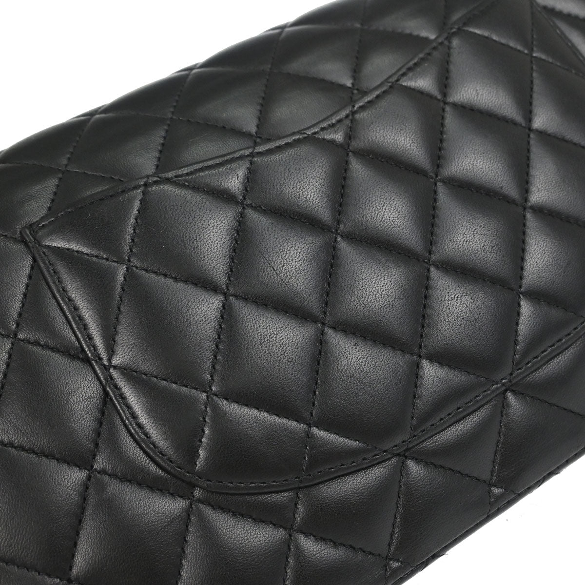 Chanel Black Lambskin Medium Classic Double Flap Shoulder Bag