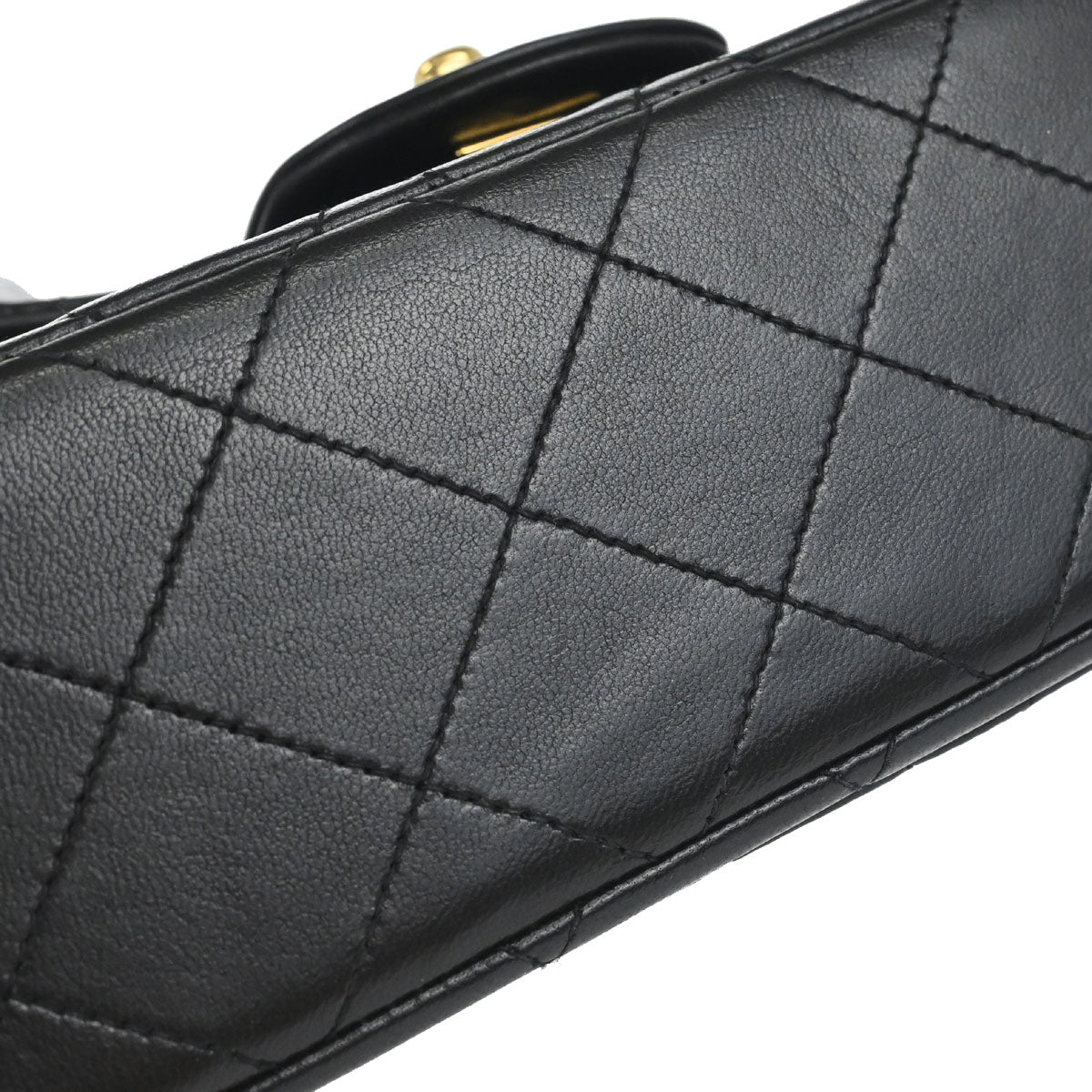 Chanel Black Lambskin Small Classic Double Flap Shoulder Bag