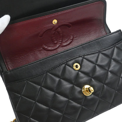 Chanel Black Lambskin Small Classic Double Flap Shoulder Bag