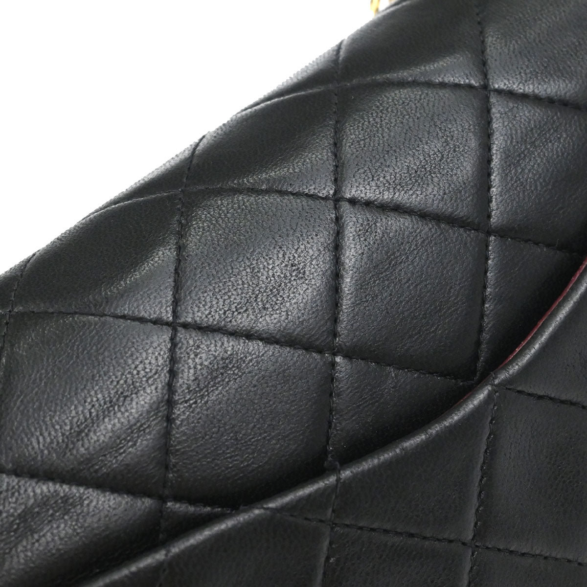 Chanel 1996-1997 Black Lambskin Small Classic Double Flap Shoulder Bag