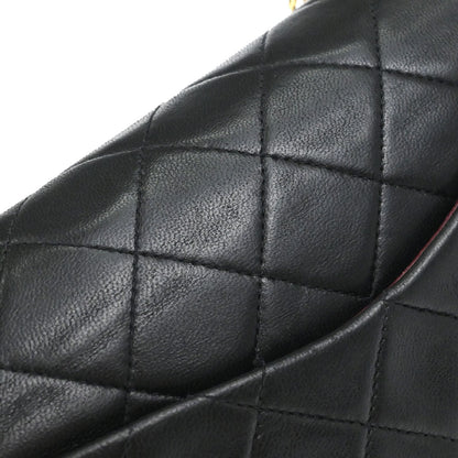 Chanel 1996-1997 Black Lambskin Small Classic Double Flap Shoulder Bag