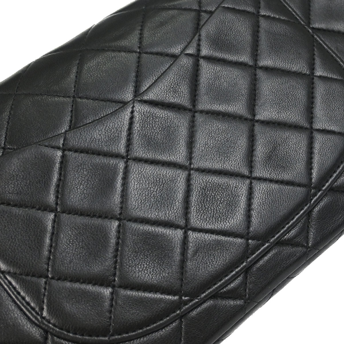 Chanel 1996-1997 Black Lambskin Small Classic Double Flap Shoulder Bag