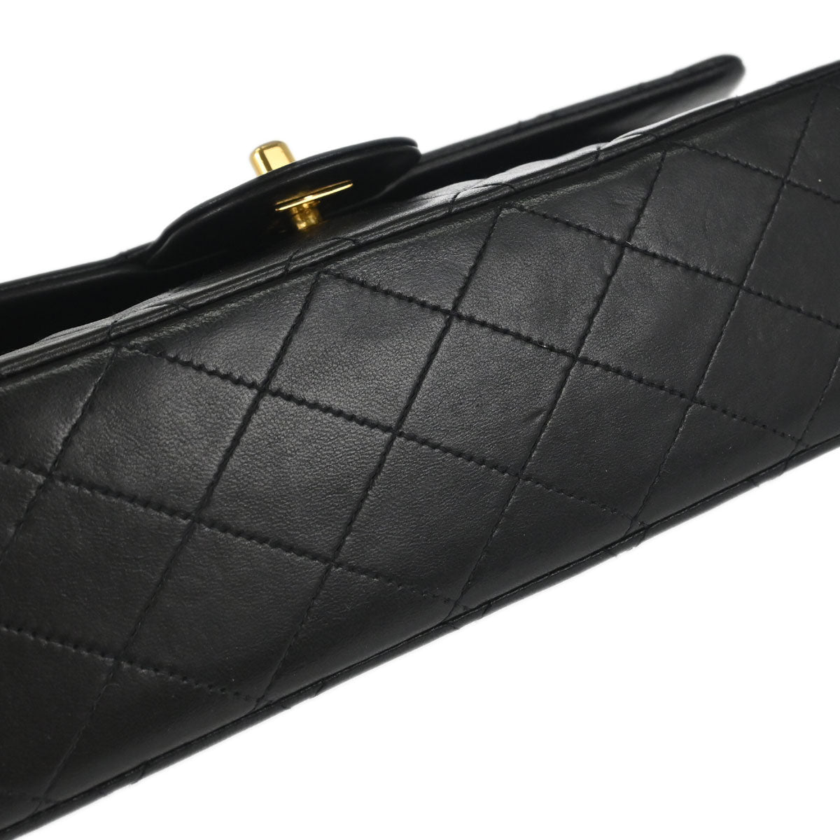 Chanel Black Lambskin Medium Classic Double Flap Shoulder Bag