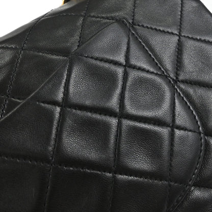 Chanel Black Lambskin Medium Classic Double Flap Shoulder Bag