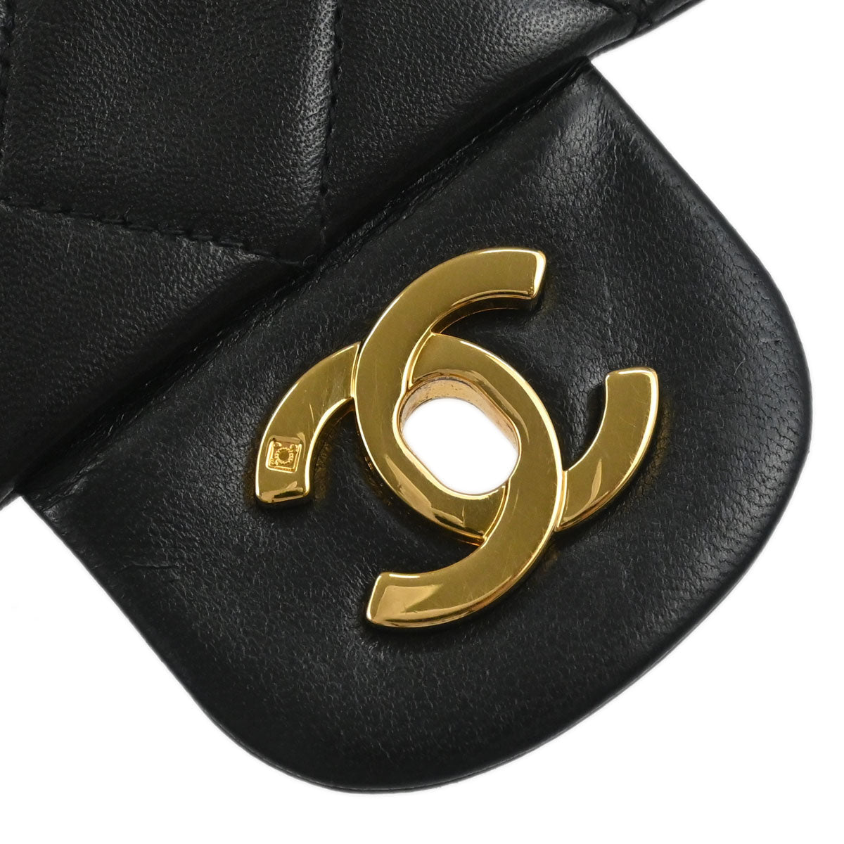 Chanel Black Lambskin Medium Classic Double Flap Shoulder Bag