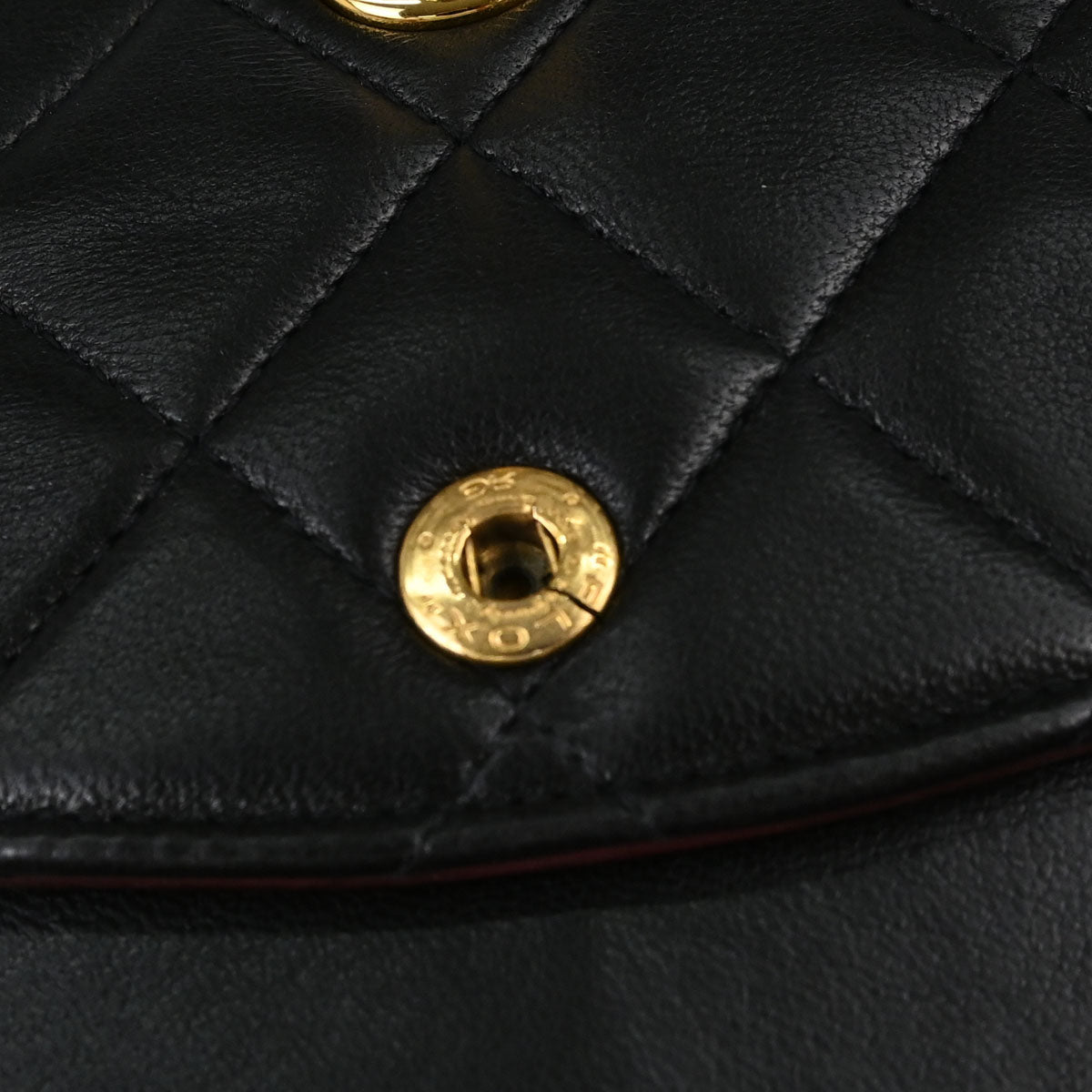 Chanel 1991-1994 Black Lambskin Medium Classic Double Flap Shoulder Bag