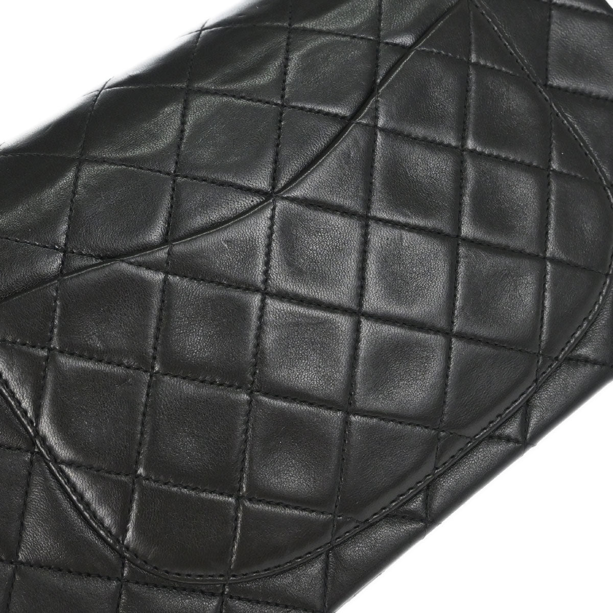 Chanel 1994-1996 Black Lambskin Small Classic Double Flap Shoulder Bag