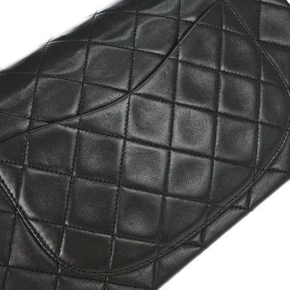 Chanel 1994-1996 Black Lambskin Small Classic Double Flap Shoulder Bag