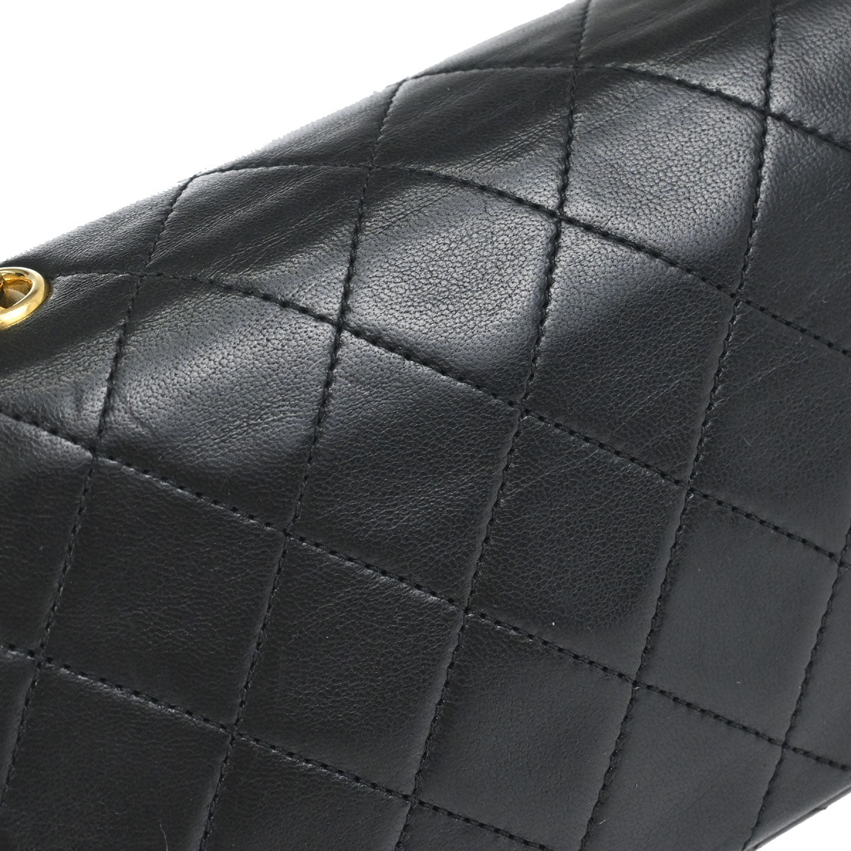 Chanel Black Lambskin Turnlock Mini Full Flap Shoulder Bag