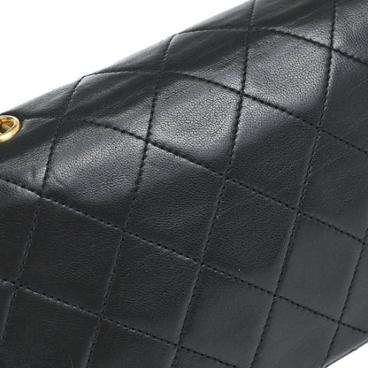 Chanel Black Lambskin Turnlock Mini Full Flap Shoulder Bag