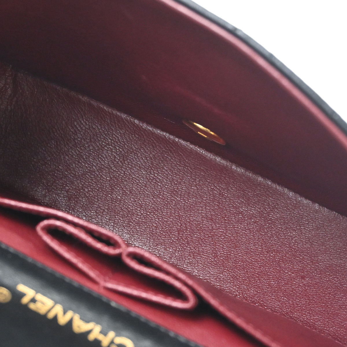Chanel Black Lambskin Turnlock Mini Full Flap Shoulder Bag