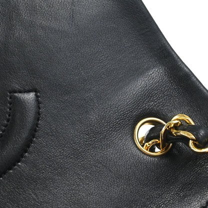 Chanel Black Lambskin Turnlock Mini Full Flap Shoulder Bag