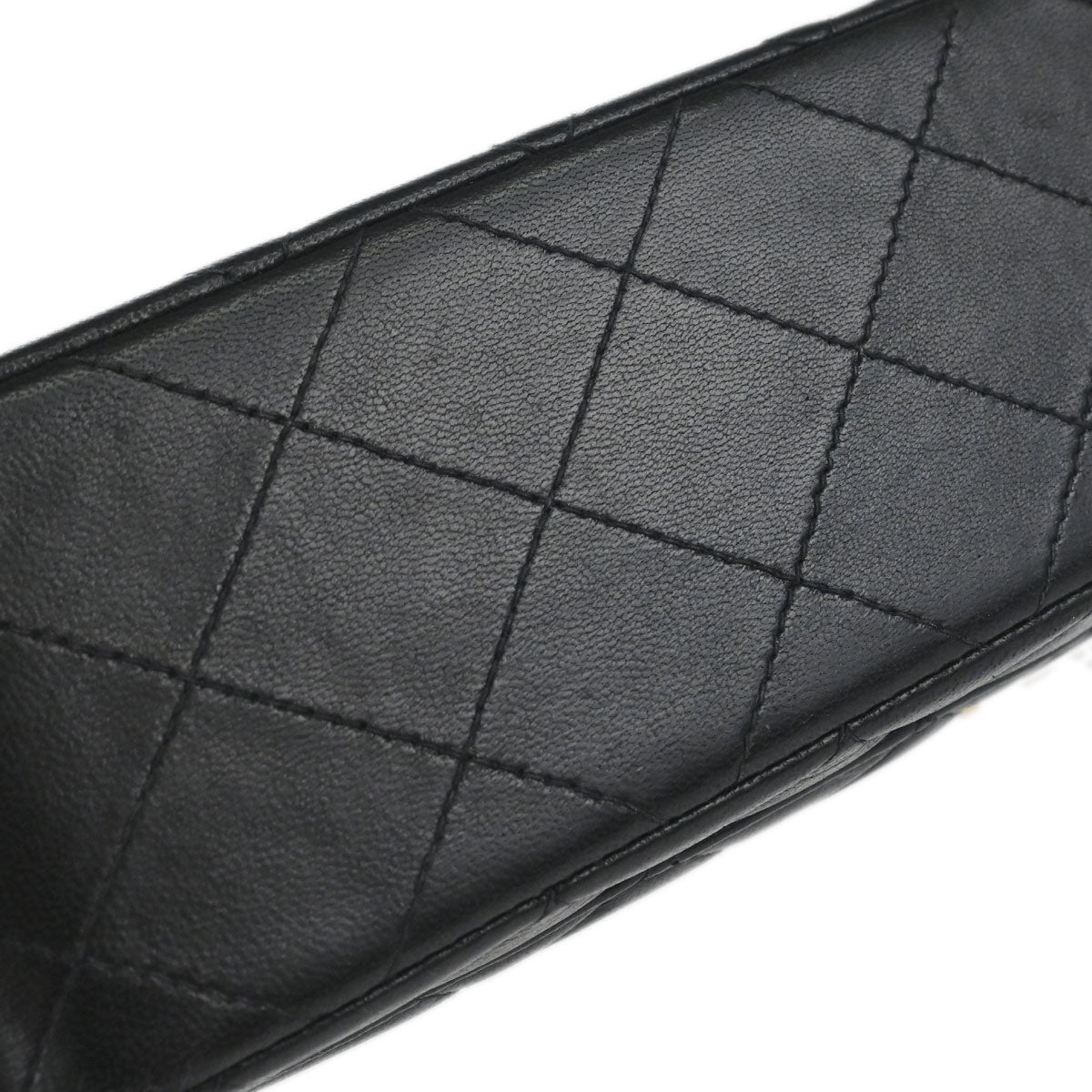 Chanel Black Lambskin Mini Classic Square Flap Shoulder Bag 17