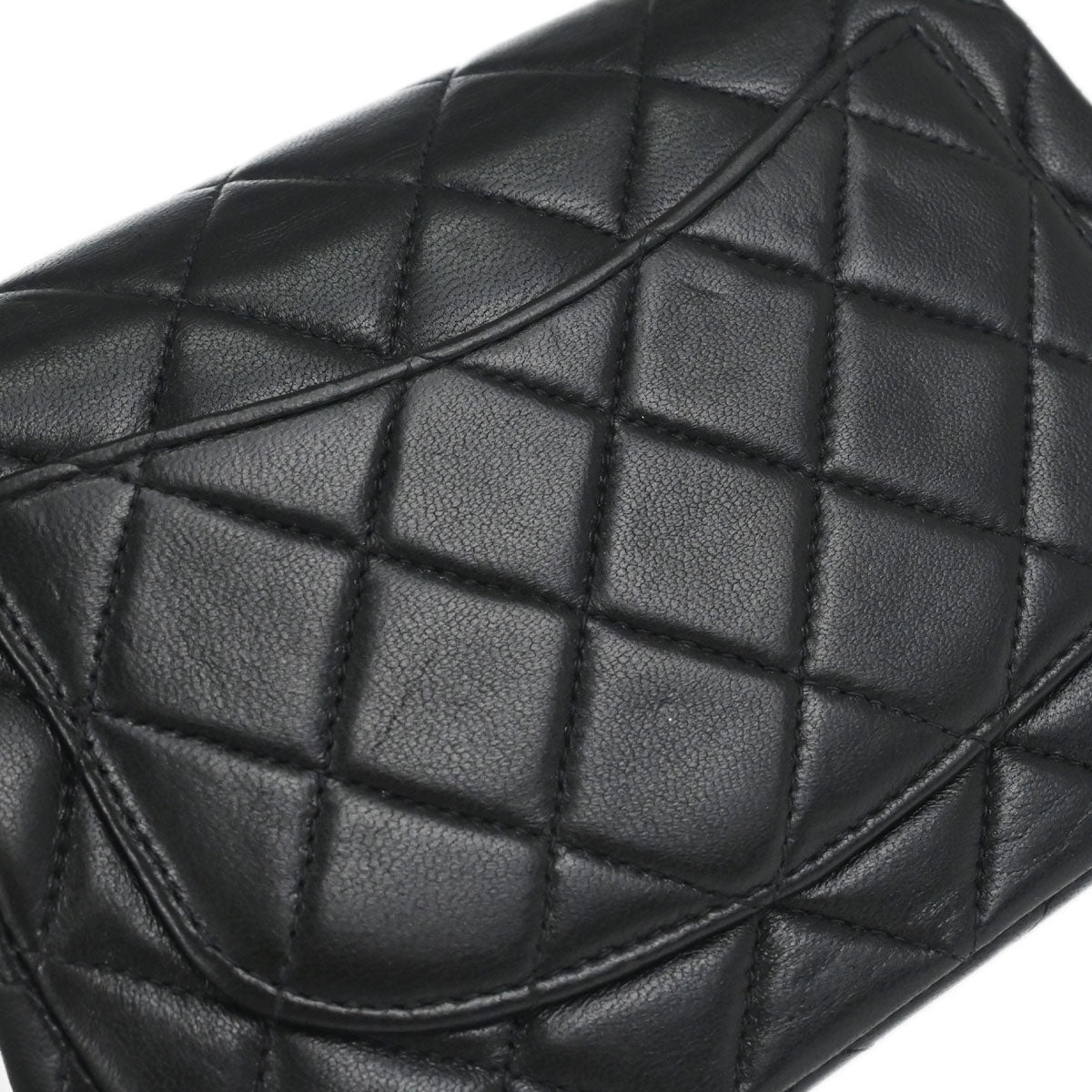 Chanel Black Lambskin Mini Classic Square Flap Shoulder Bag 17