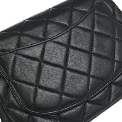 Chanel Black Lambskin Mini Classic Square Flap Shoulder Bag 17