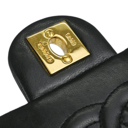 Chanel Black Lambskin Mini Classic Square Flap Shoulder Bag 17