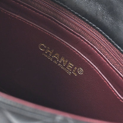 Chanel Black Lambskin Mini Classic Square Flap Shoulder Bag 17