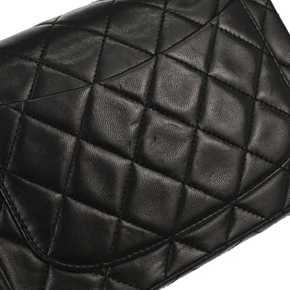Chanel 1989-1991 Black Lambskin Mini Classic Square Flap Shoulder Bag 17