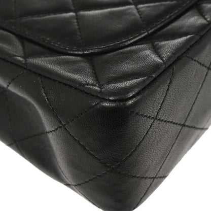 Chanel 1989-1991 Black Lambskin Mini Classic Square Flap Shoulder Bag 17