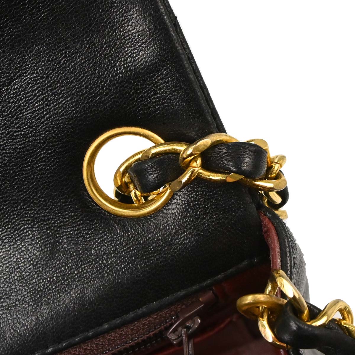 Chanel 1989-1991 Black Lambskin Mini Classic Square Flap Shoulder Bag 17