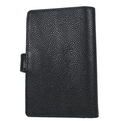 Chanel 1997-1999 Black Caviar Skin Notebook Cover Small Good