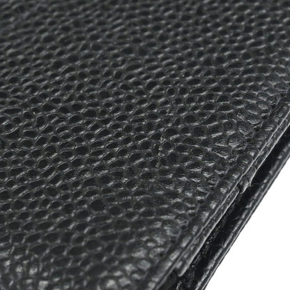 Chanel 1997-1999 Black Caviar Skin Notebook Cover Small Good
