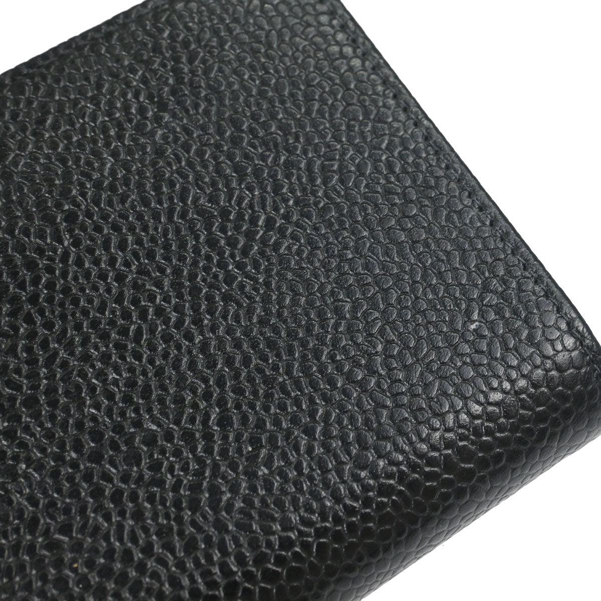 Chanel 1997-1999 Black Caviar Skin Notebook Cover Small Good