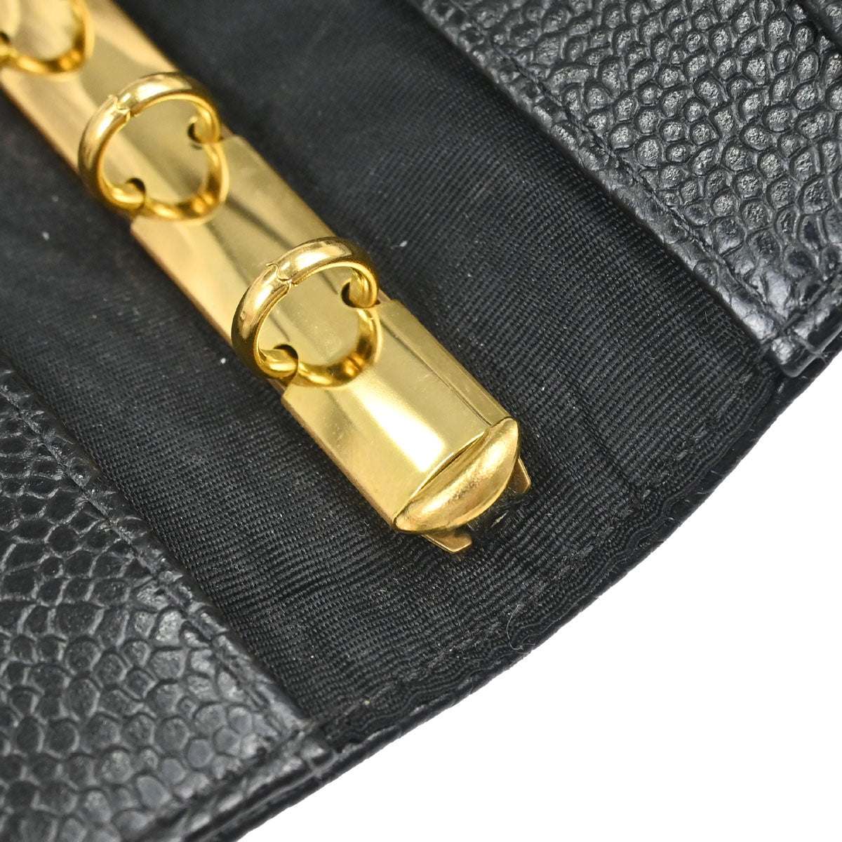 Chanel 1997-1999 Black Caviar Skin Notebook Cover Small Good