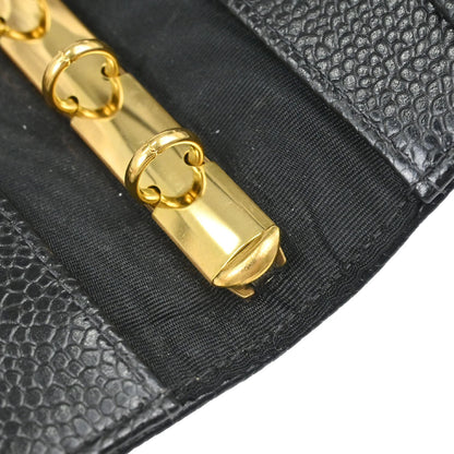 Chanel 1997-1999 Black Caviar Skin Notebook Cover Small Good