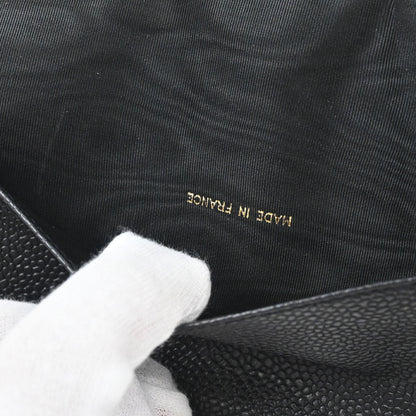 Chanel 1997-1999 Black Caviar Skin Notebook Cover Small Good
