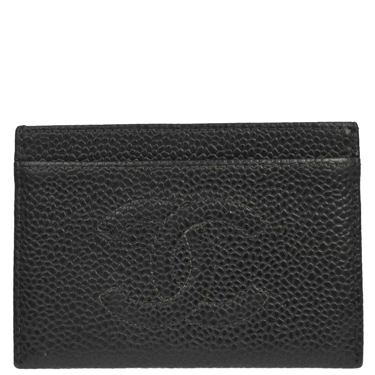 Chanel Black Caviar Skin Cardholder Small Good