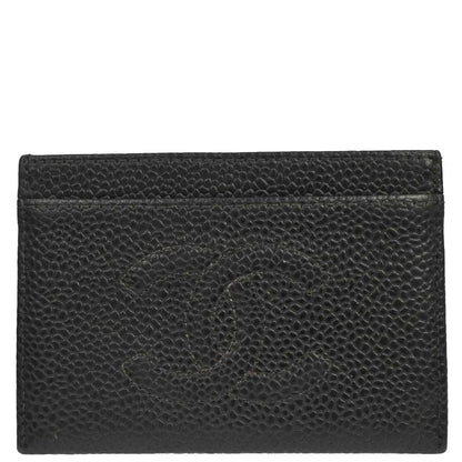 Chanel Black Caviar Skin Cardholder Small Good
