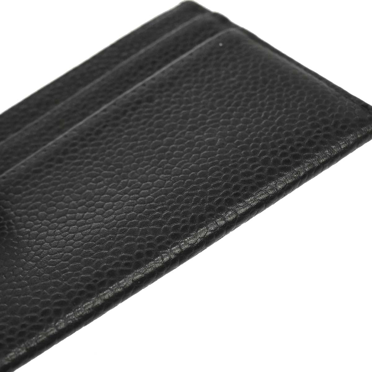 Chanel Black Caviar Skin Cardholder Small Good
