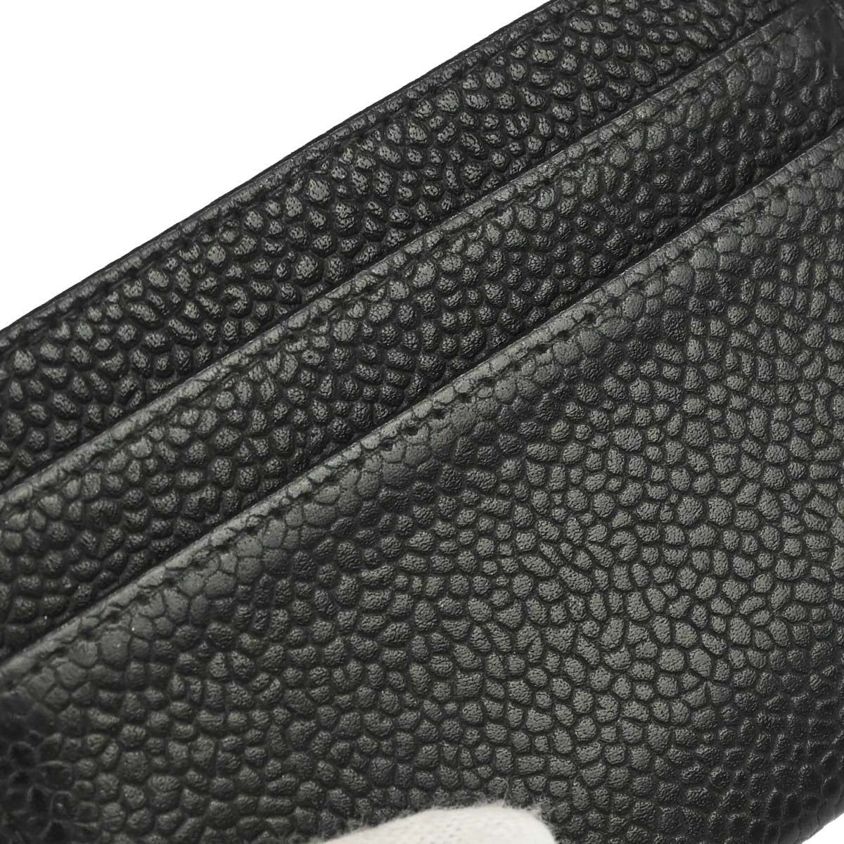 Chanel Black Caviar Skin Cardholder Small Good