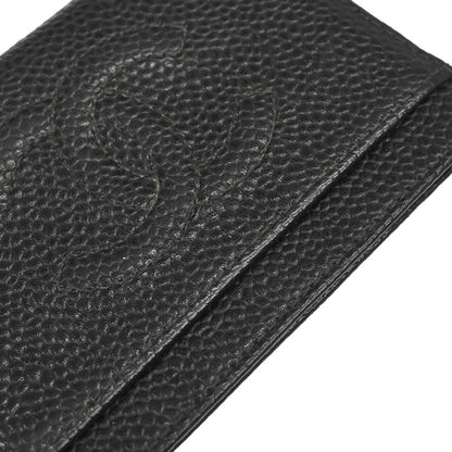 Chanel Black Caviar Skin Cardholder Small Good