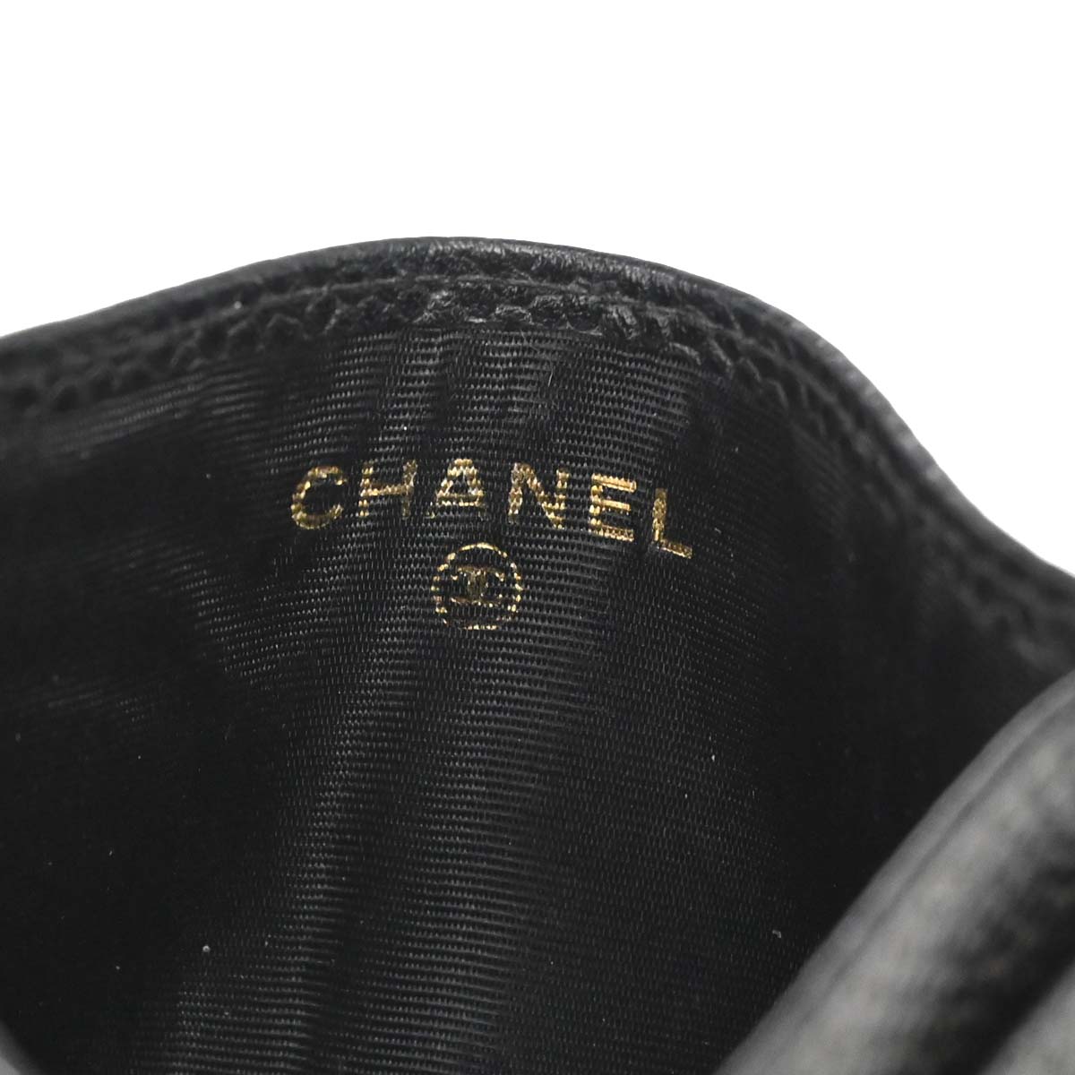 Chanel Black Caviar Skin Cardholder Small Good
