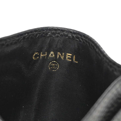 Chanel Black Caviar Skin Cardholder Small Good