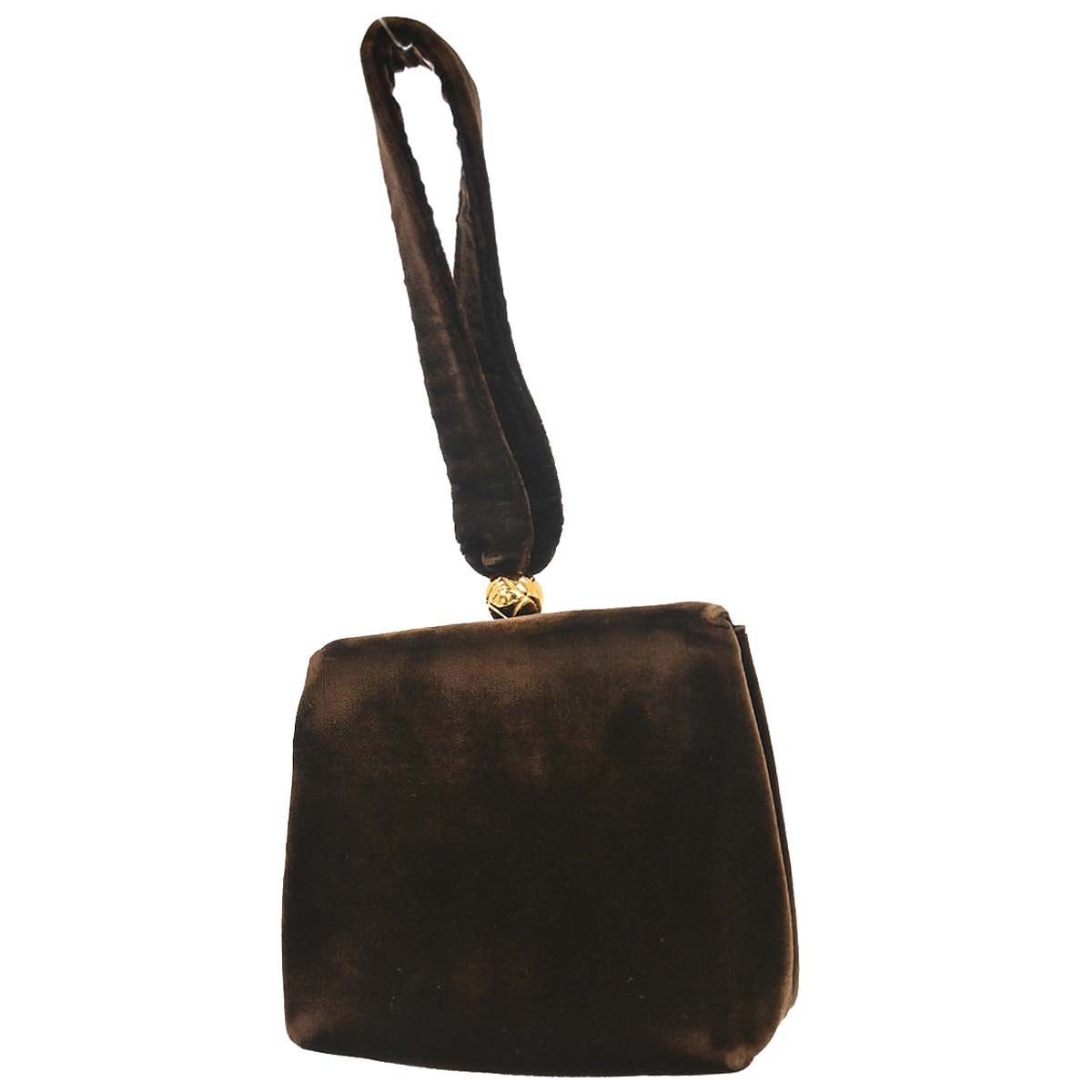 Chanel 1994-1996 Brown Velvet Handbag