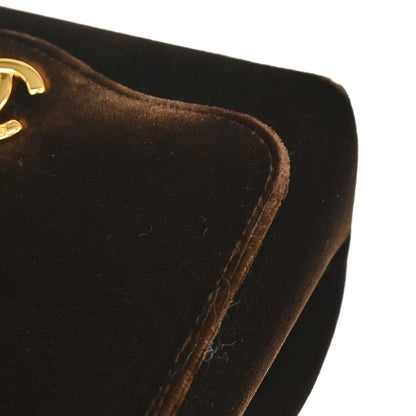 Chanel 1994-1996 Brown Velvet Handbag
