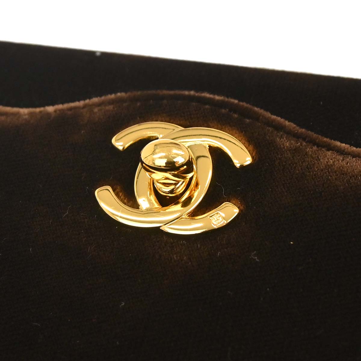 Chanel 1994-1996 Brown Velvet Handbag